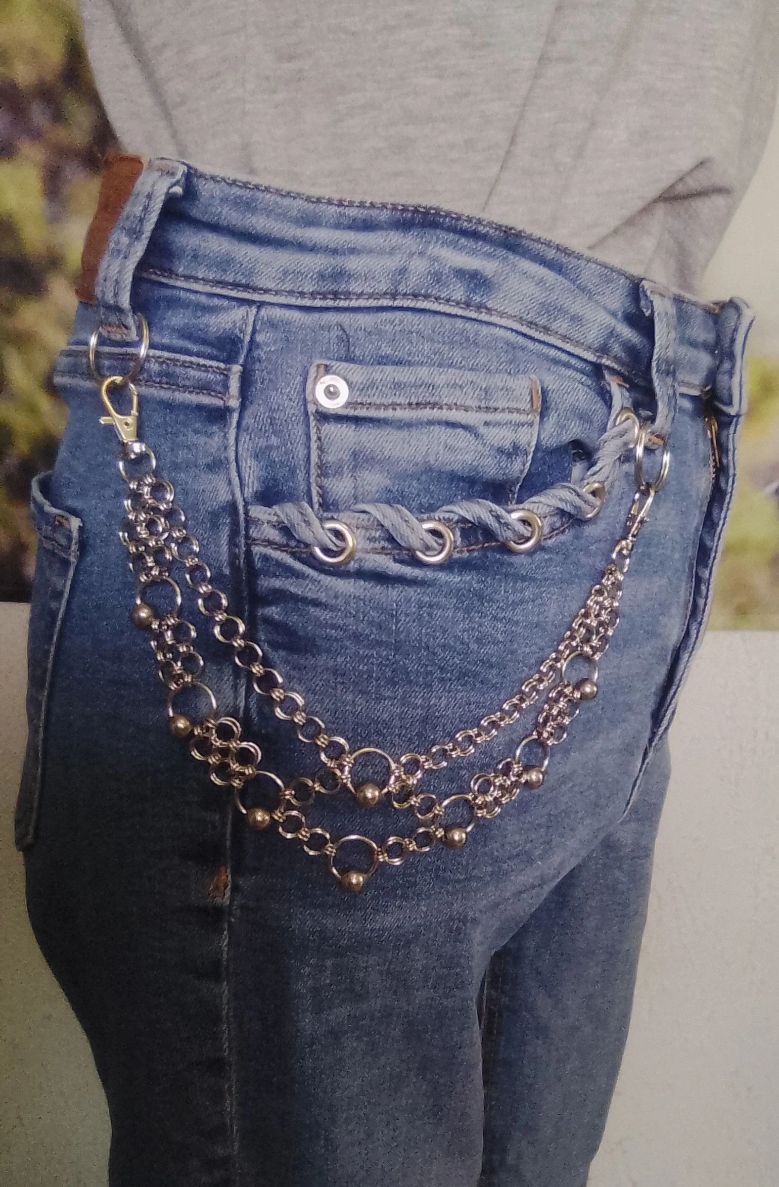 1 Bijou de pantalon et/ou de sac chainmail japonais